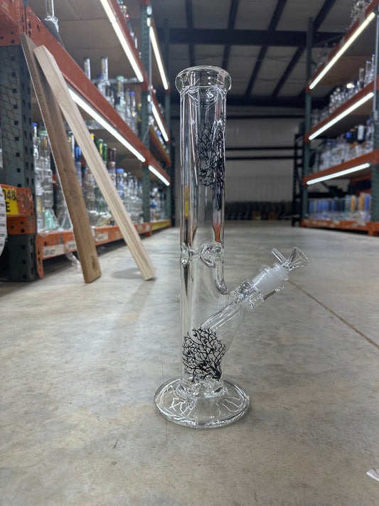 Metrix 14inch red tree print clear water pipe