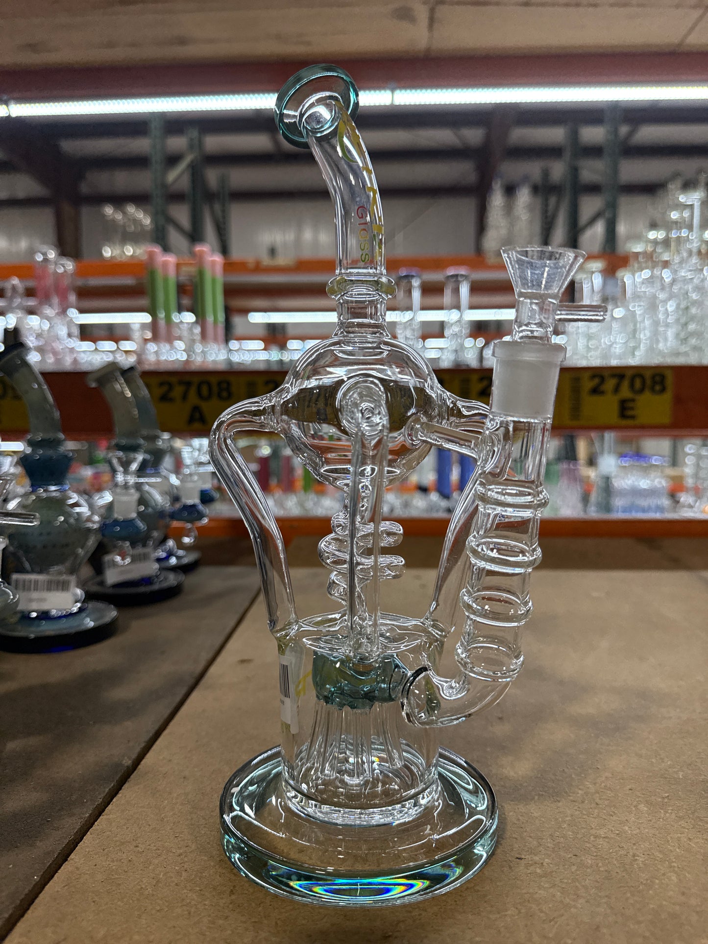 METRIX 14 INCH SWIRL BALL RECYCLER WITH TUBE PERC